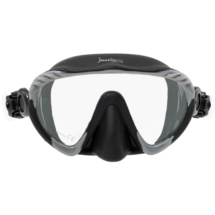 Spearfishing Maske Raptor Grau-Schwarz Marlin 216278