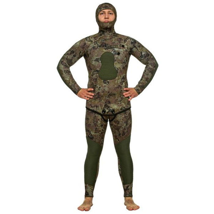 Spearfishing Full Wetsuit Skilur Pro 5mm Grün-Camo Größe XL Marlin 216467