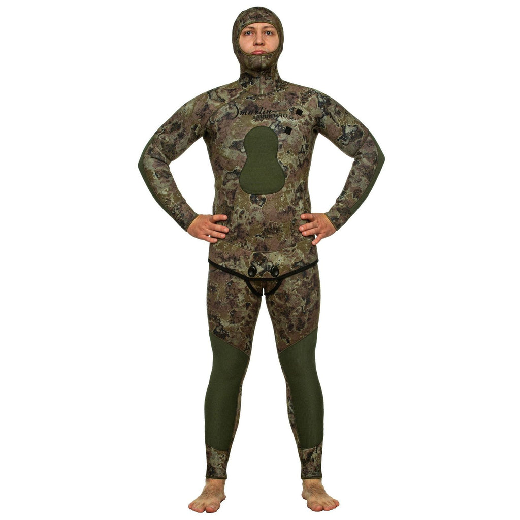 Spearfishing Full Wetsuit Skilur Pro 7mm Grün-Camo Größe LX Marlin 216474