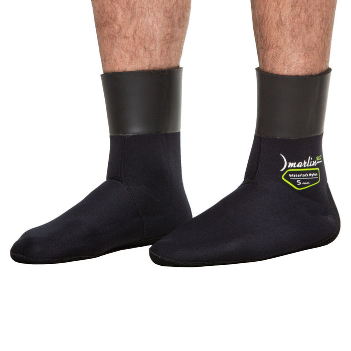 Tauchsocken Waterlock Nylon Eco 5mm Schwarz Größe M Marlin 216494