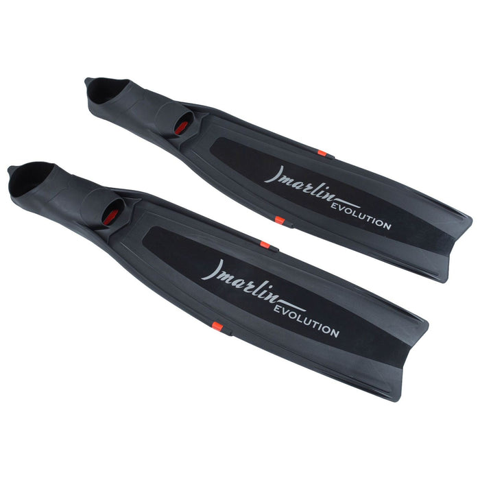 Freediving Flossen Evolution Schwarz-Weiß Größe XL-45-46 Marlin 216870