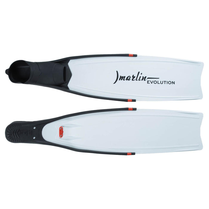 Freediving Flossen Evolution Schwarz-Weiß Größe S-39-40 Marlin 216873