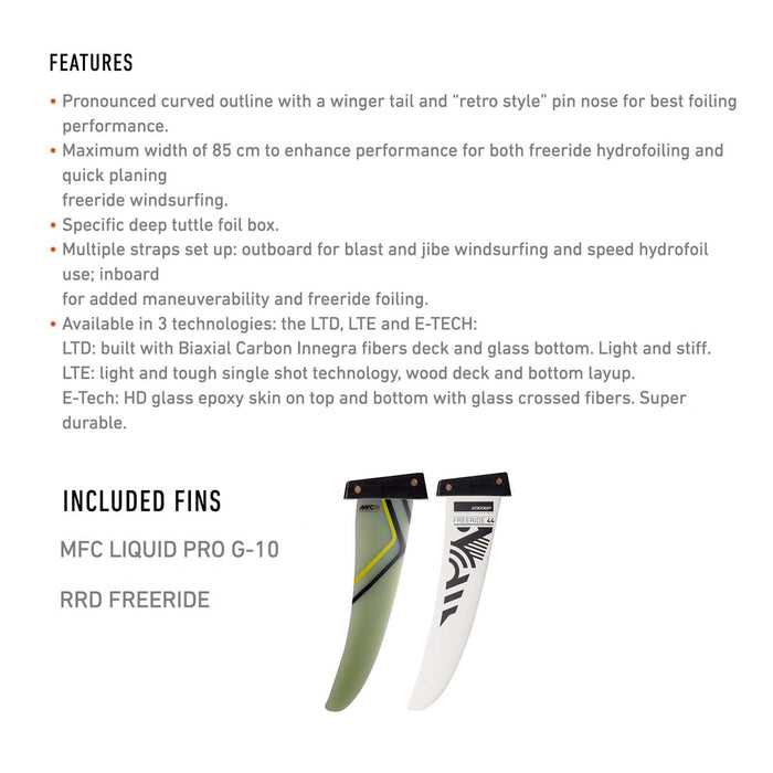 Windfoil Board Firemove Flight Y25 135l E-Tech 225x85cm RRD 25FMF135E