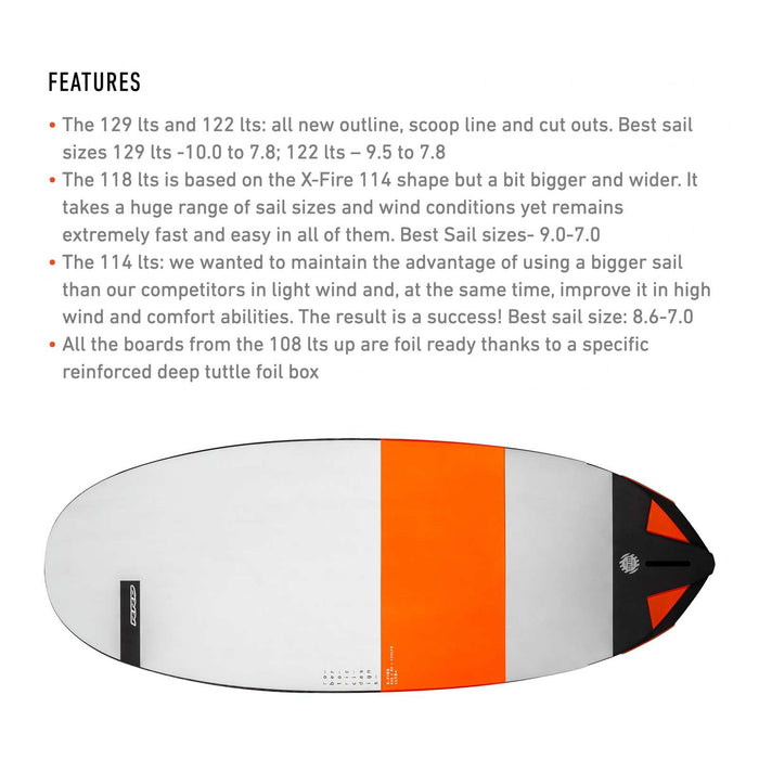 Windsurfbrett X-Fire Ltd 235x62cm 98l RRD 25XF98LTD