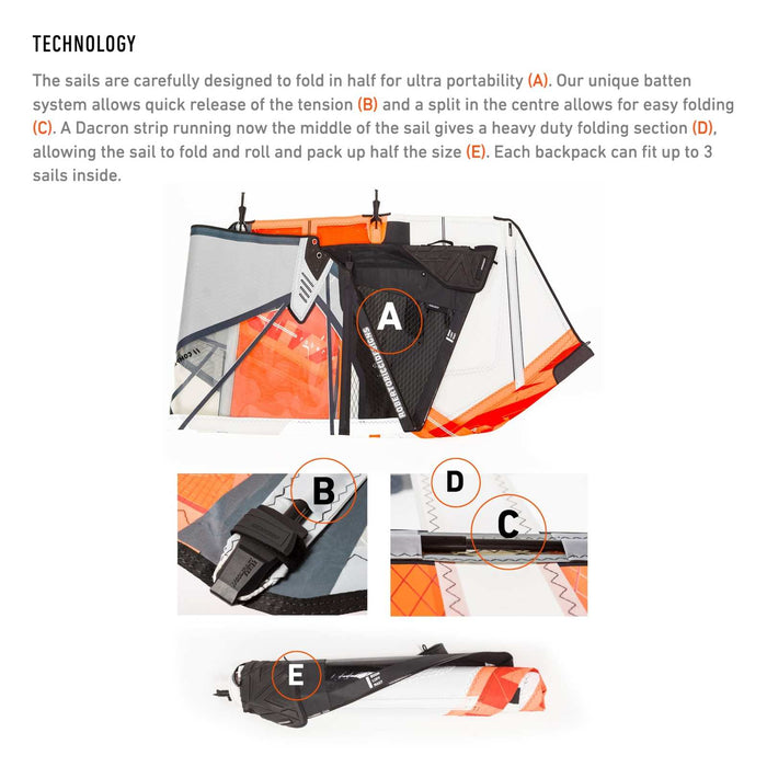 Windsurf Segel Compact Sail Compact Grom Y26 Größe 4.4 RRD 26CG _44_4_4