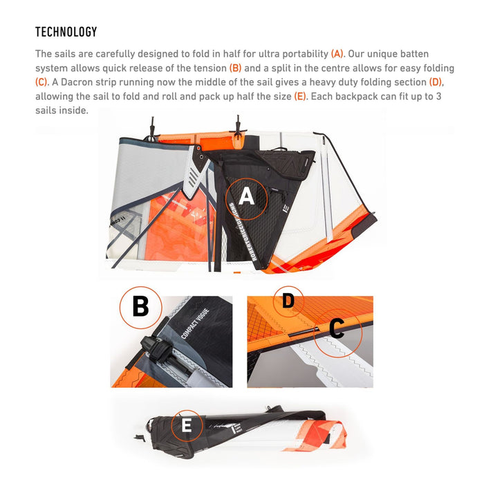 Windsurfsegel Kompakt Vogue Y26 Größe 5.0 RRD 26CV_44_5_0