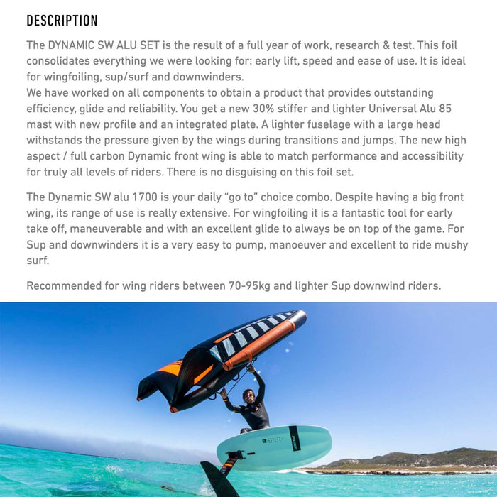 Hydrofoil Set Dynamic Sw Alu Y26 1700-85 RRD 26DSWA1700FS