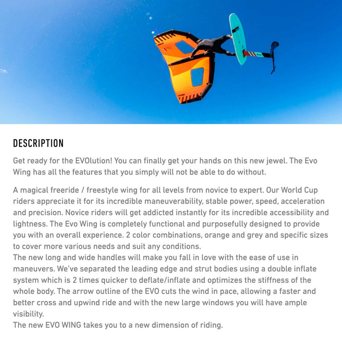 Wing Foil Wing Evolution Orange Y26 Größe 3.5 RRD 26EW35