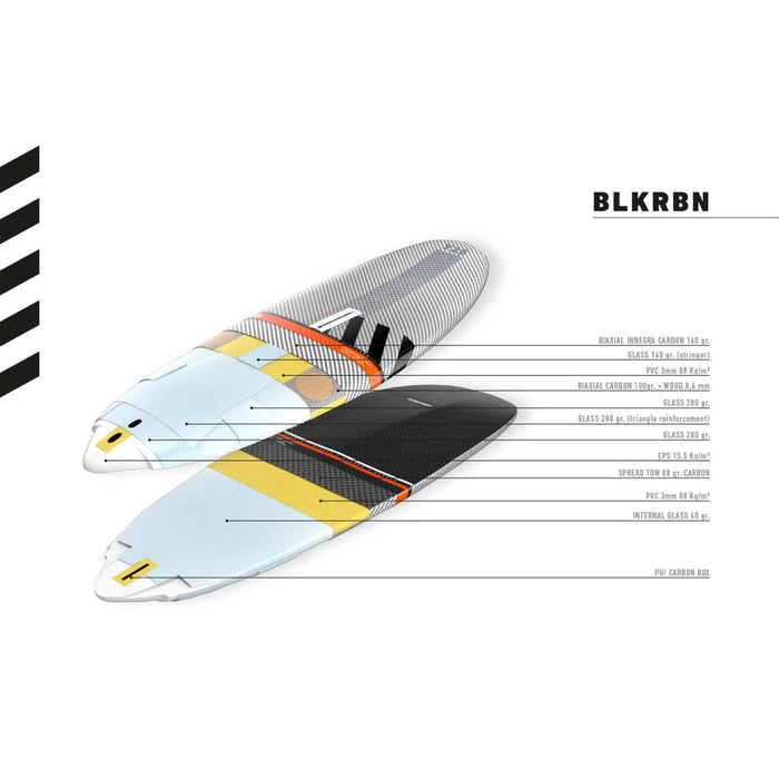 Windsurfboard Freestyle Wave Black Ribbon 224x56cm 78l RRD 26FW78BR