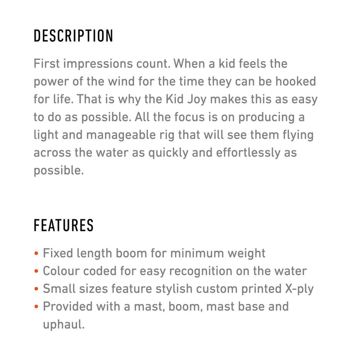 Windsurfsegel Kid Joy Rig Schulleine Größe 1.2 RRD 26KJSR_44_1_2