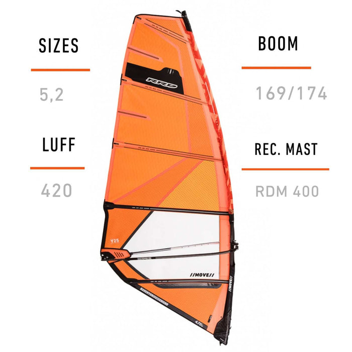 Windsurfsegel Move Y26 Größe 5.2 RRD 26MV_44_5_2