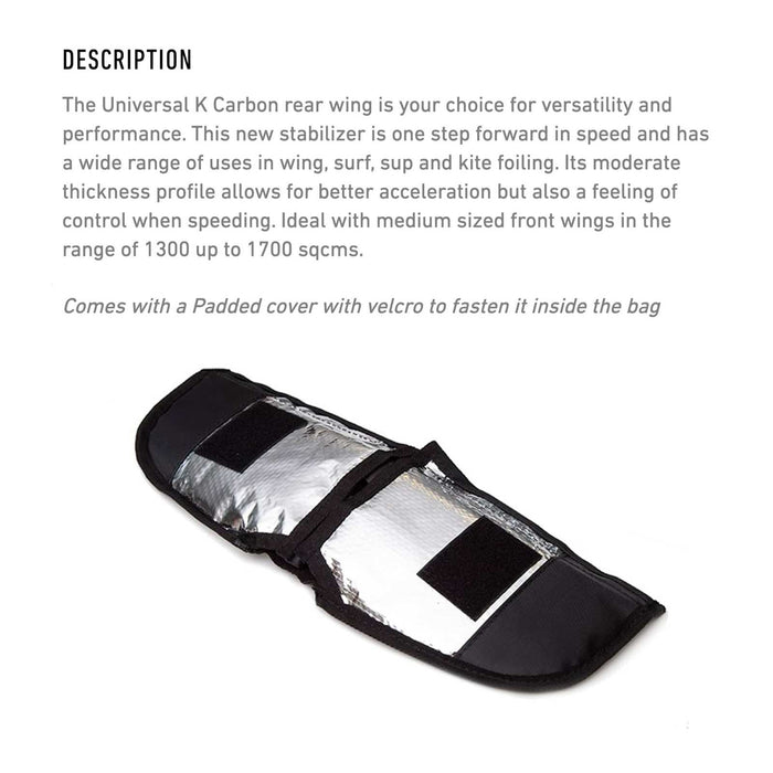 Hydrofoil Hinterflügel Universalmast Vollcarbon 38cm RRD 26UFCKHCRW38262