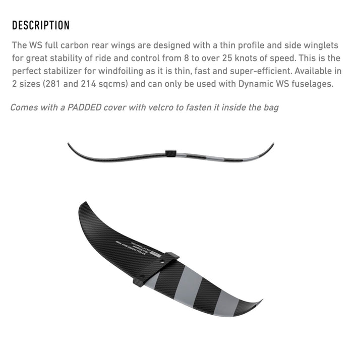 Hydrofoil Hinterflügel WS Vollcarbon 38cm RRD 26WSFCRW38214