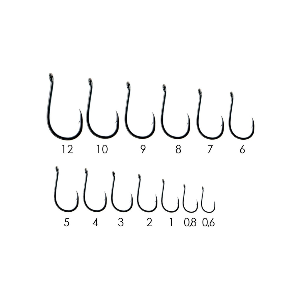 Angel Circle Haken 9644 Kohlenstoffstahl Schwarz-Nickel №5 20 Stück Expert Predator 27752