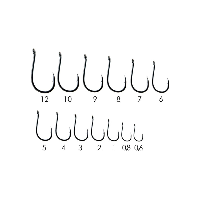Angel Circle Haken 9644 Kohlenstoffstahl Schwarz-Nickel №6 20 Stück Expert Predator 27753