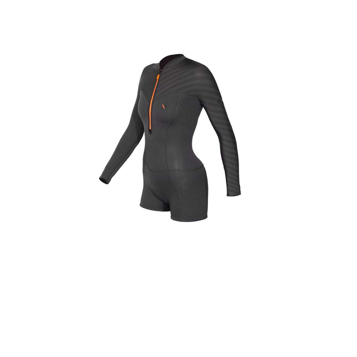 Kurze Neoprenanzug Seventysix Shortleg Damen Frontreißverschluss 2-2 Grau Größe 16-XXXL RRD 2776FZ22SF_16