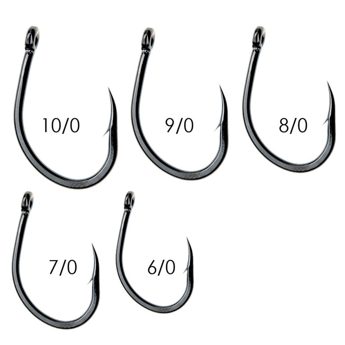 Angel Haken Albacore 230 Kohlenstoffstahl Schwarz-Nickel №9-0 5 Stück Expert Predator 27824