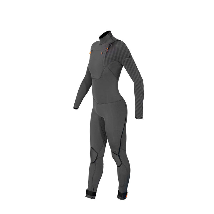 Kurzen Neoprenanzug Amazone Overknee Frau Brust Zip 3-2 Grau Größe 10-L RRD 27AMCZ320_10