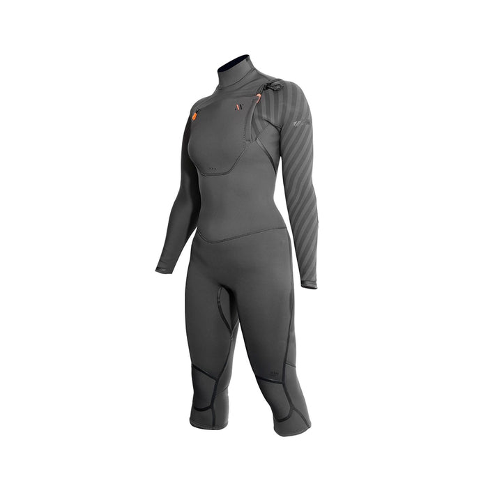 Kurzen Neoprenanzug Amazone Overknee Frau Brust Zip 3-2 Grau Größe 12-XL RRD 27AMCZ320_12