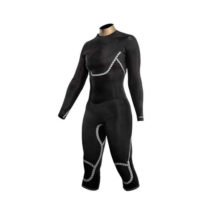 Kurzen Neoprenanzug Amazone Overknee Frau Brust Zip 3-2 Grau Größe 14-XXL RRD 27AMCZ320_14