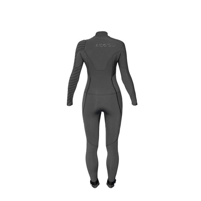 Kurzen Neoprenanzug Amazone Overknee Frau Brust Zip 3-2 Grau Größe 8-M RRD 27AMCZ320_8