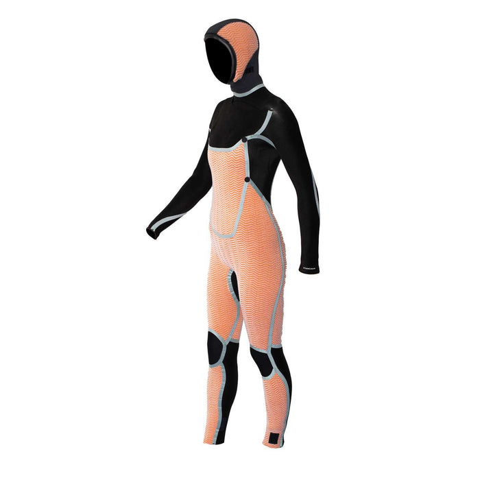 Vollanzug Amazone mit Kapuze Frau Brust Zip 6-4 Schwarz Größe 10-L RRD 27AMHCZ64_10
