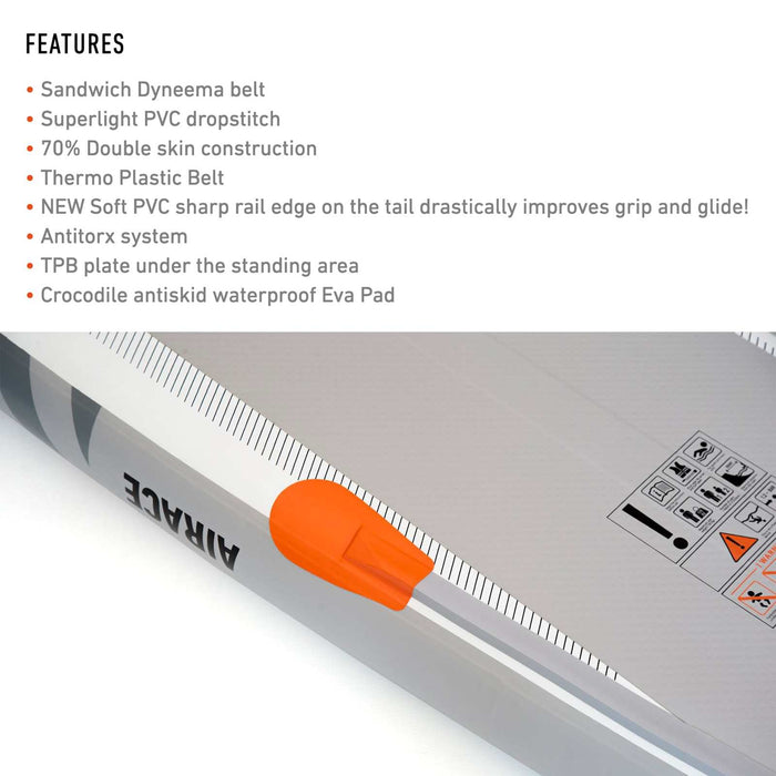 Aufblasbares SUP Board Air Race Hi-Perfo 10'6''x25''x6'' 220l RRD 27AR106