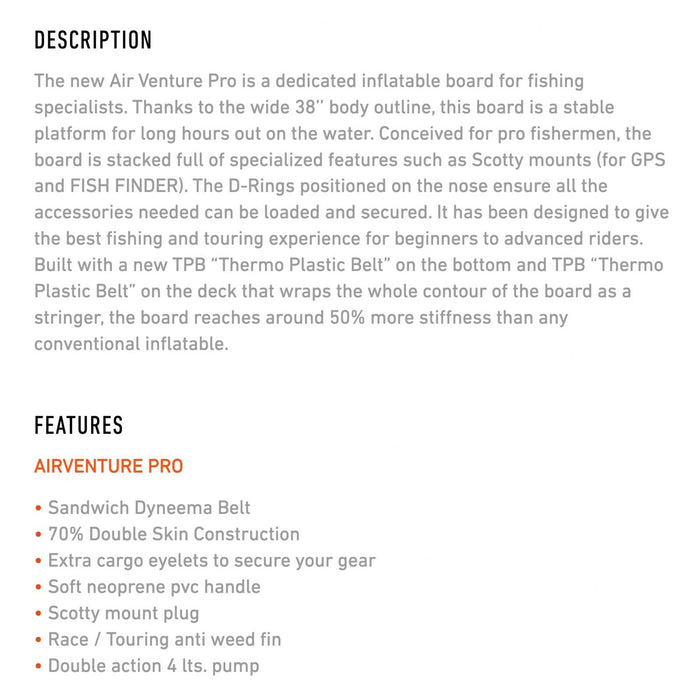 Aufblasbares SUP Board Air Venture Pro 11'0''x38''x6'' 355l RRD 27AVP11