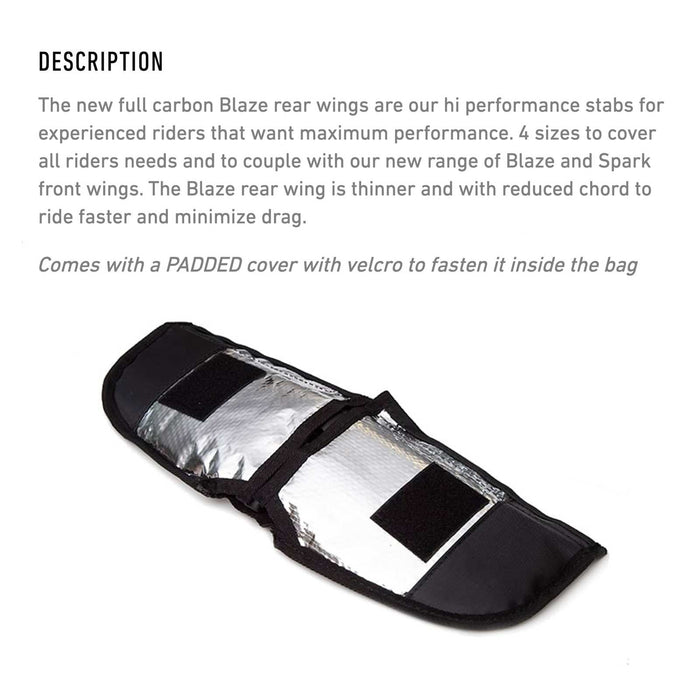 Hydrofoil Hinterflügel Blaze 165 Vollcarbon Größe 34cm RRD 27BFCR34165