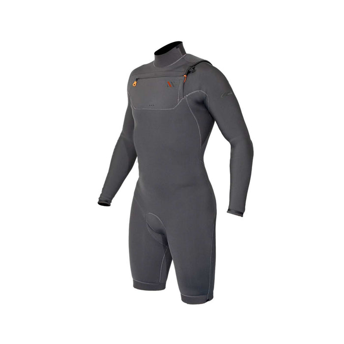 Kurze Neoprenanzug Celsius Shorty Mann Brustreißverschluss Langarm 3-2 Grau Größe M RRD 27CSCZ32SLS_M