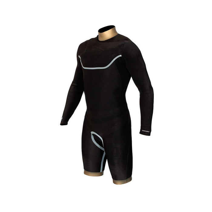 Kurze Neoprenanzug Celsius Shorty Mann Brustreißverschluss Langarm 3-2 Grau Größe M RRD 27CSCZ32SLS_M