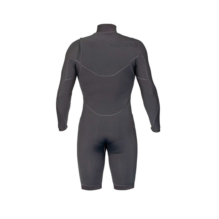 Kurze Neoprenanzug Celsius Shorty Mann Brustreißverschluss Langarm 3-2 Grau Größe M RRD 27CSCZ32SLS_M