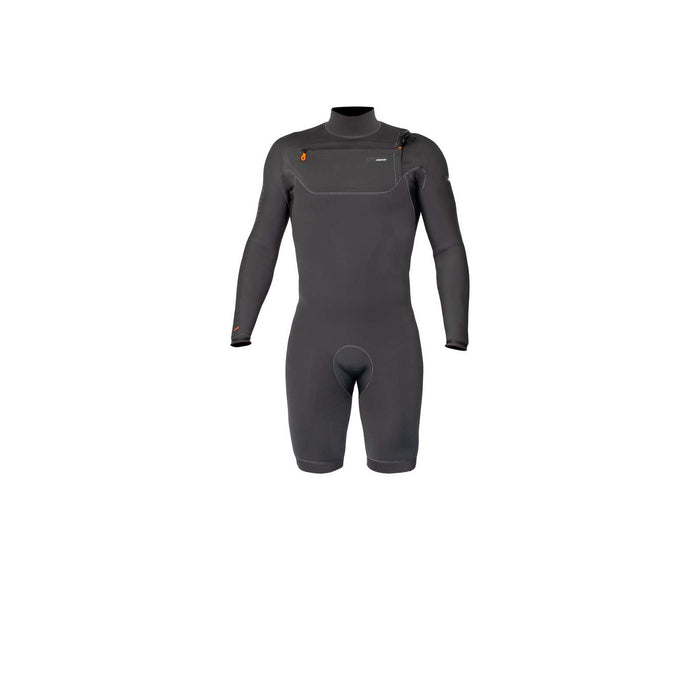 Kurze Neoprenanzug Celsius Shorty Mann Brustreißverschluss Langarm 3-2 Grau Größe XL RRD 27CSCZ32SLS_XL
