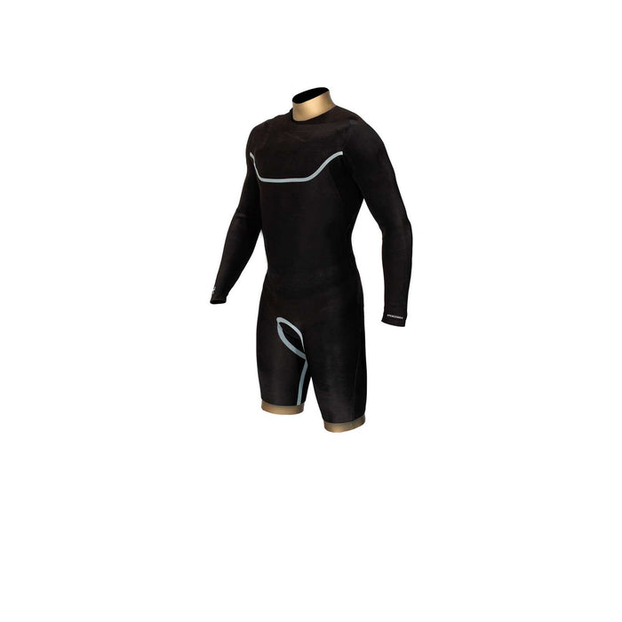 Kurze Neoprenanzug Celsius Shorty Mann Brustreißverschluss Langarm 3-2 Grau Größe XL RRD 27CSCZ32SLS_XL