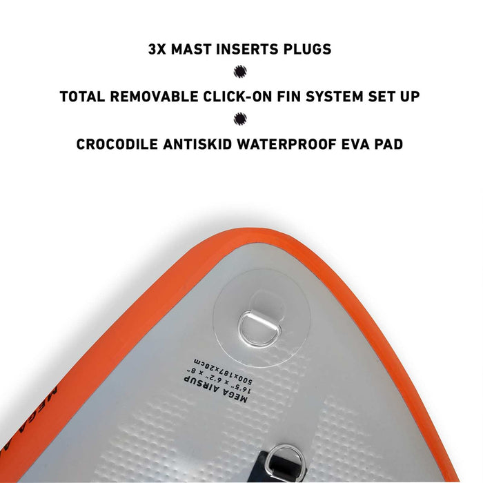 Aufblasbares SUP Board Mega Airsup Evo 16'5''x6'2''x8'' RRD 27MAC