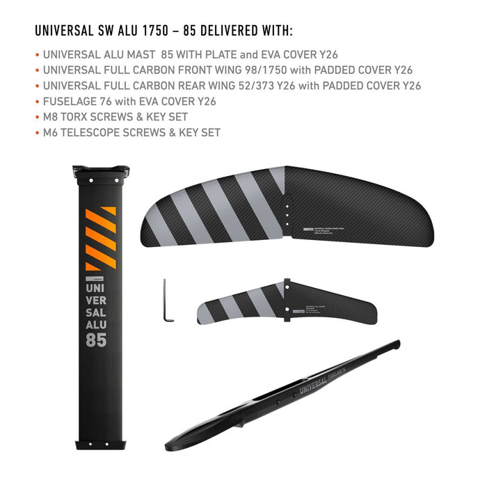 Hydrofoil Set Universal Alu Y27 1750-85 RRD 27USWF175085S