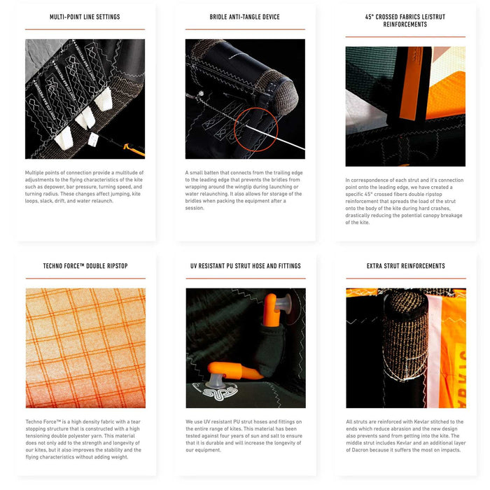 Kite Vision Schwarz One Strut Größe 15 RRD 27VS15KB