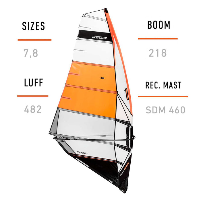 Windsurfsegel X-Wing Y27 Größe 7.8 RRD 27XWG_H3_7_8
