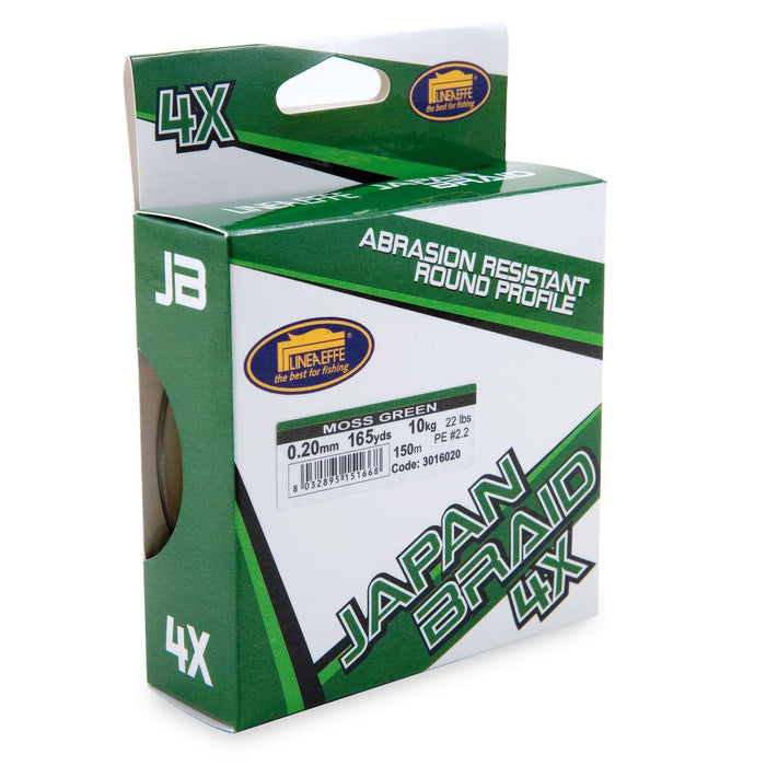 Angelausziehbare Schnur Japan Braid Moss 150m Grün 0,25 Lineaeffe 3016025