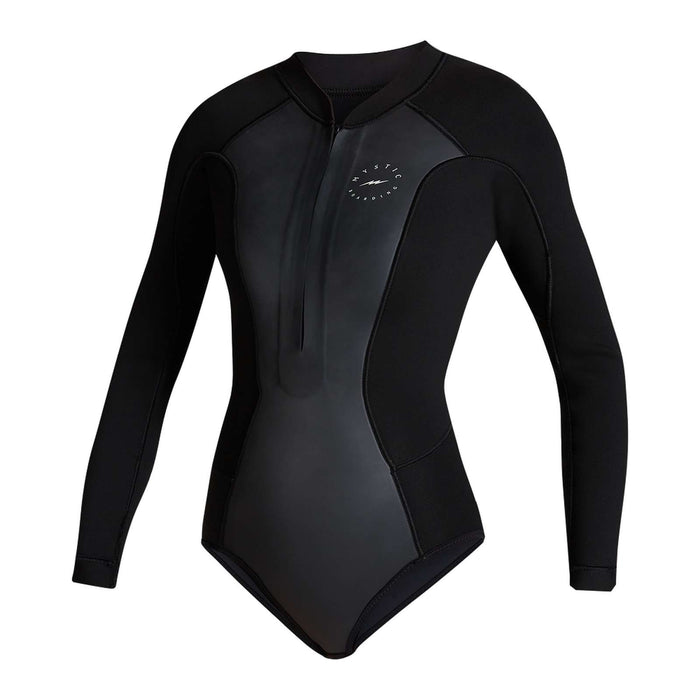Shorty Neoprenanzug Sway Frau Langarm 2-2mm Front-Reißverschluss Schwarz M Mystic 35000_220091_900_M