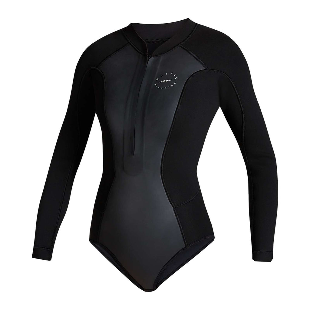 Shorty Neoprenanzug Sway Frau Langarm 2-2mm Front-Reißverschluss Schwarz XS Mystic 35000_220091_900_XS