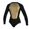 Shorty Neoprenanzug Sway Frau Langarm 2-2mm Front-Reißverschluss Schwarz-Gold S Mystic 35000_220091_967_S