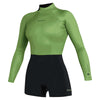 Shorty Neoprenanzug Lunar Damen Langarm 2-2mm Back-Zip Soft-Grün M Mystic 35000_240111_618_M