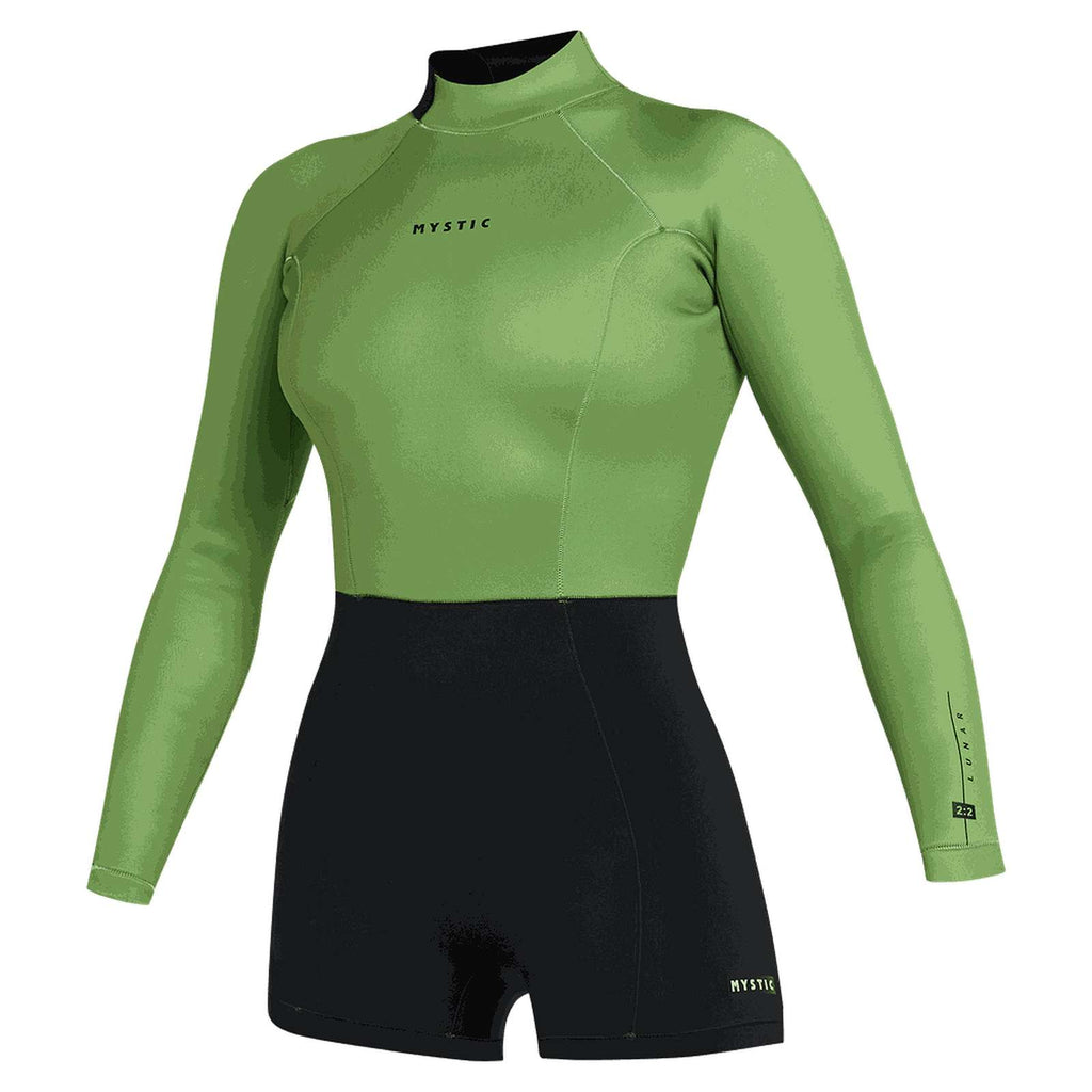 Shorty Neoprenanzug Lunar Damen Langarm 2-2mm Back-Zip Soft-Grün S Mystic 35000_240111_618_S