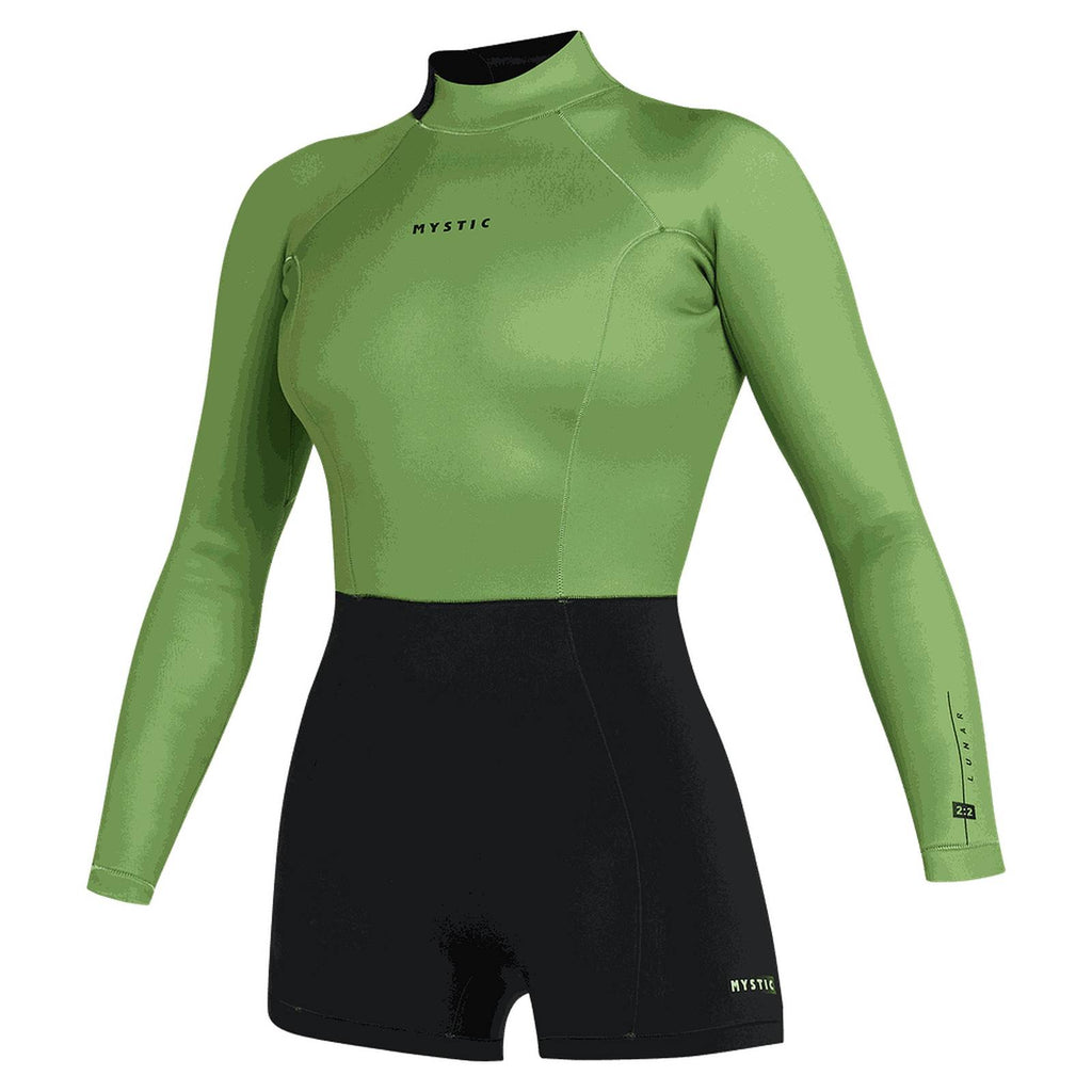 Shorty Neoprenanzug Lunar Damen Langarm 2-2mm Back-Zip Soft-Grün XL Mystic 35000_240111_618_XL