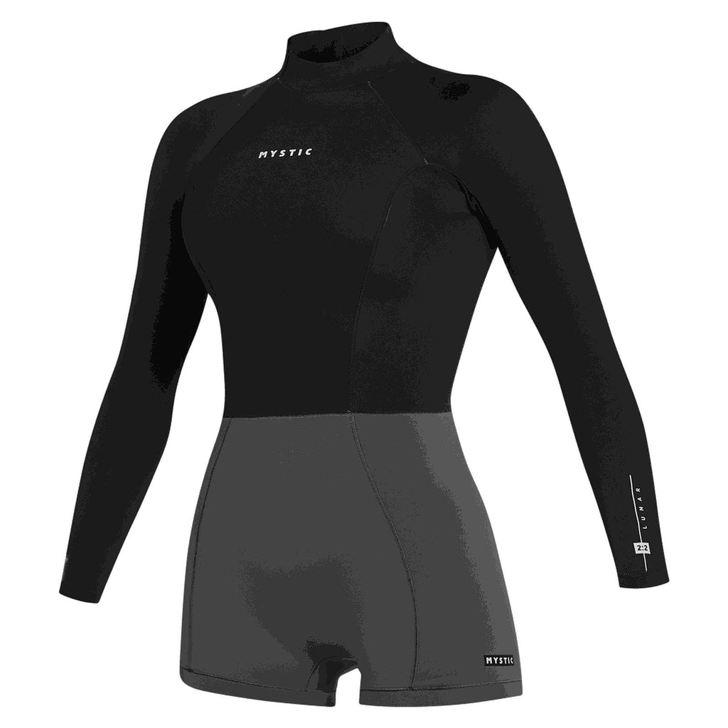 Shorty Neoprenanzug Lunar Damen Langarm 2-2mm Back-Zip Schwarz S Mystic 35000_240111_900_S