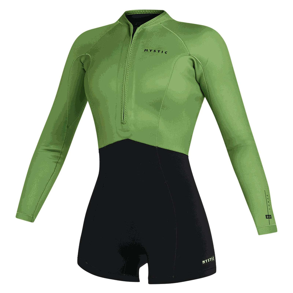 Shorty Neoprenanzug Lunar Damen Langarm 2-2mm Front-Zip Soft-Grün L Mystic 35000_240112_618_L