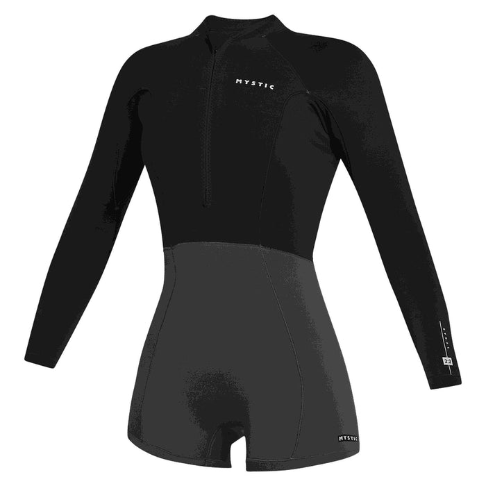 Shorty Neoprenanzug Lunar Damen Langarm 2-2mm Front-Zip Schwarz L Mystic 35000_240112_900_L