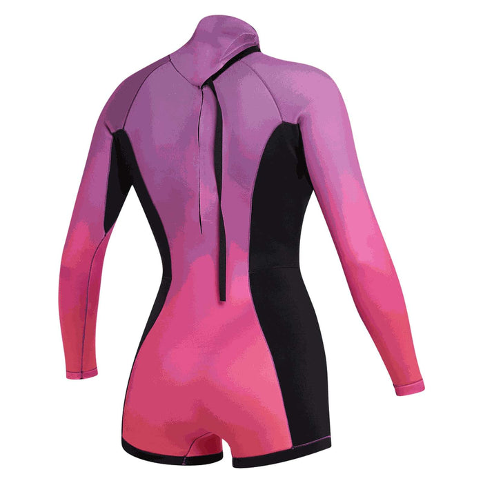 Kurzer Wetsuit Lunar BK Damen Langarm 2-2mm Rückenzipper Koralle M Mystic 35000_240113_370_M