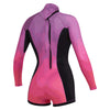 Kurzer Wetsuit Lunar BK Damen Langarm 2-2mm Rückenzipper Koralle M Mystic 35000_240113_370_M